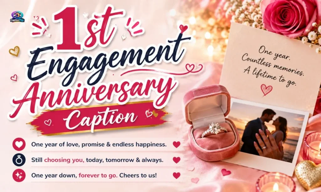 1st Engagement Anniversary Caption