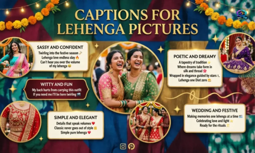 Captions-for-Lehenga-Pictures
