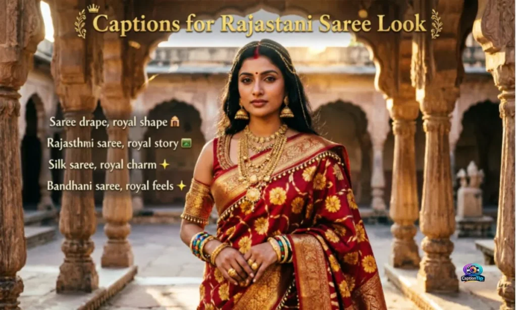 Captions-for-Rajasthani-Saree-Look