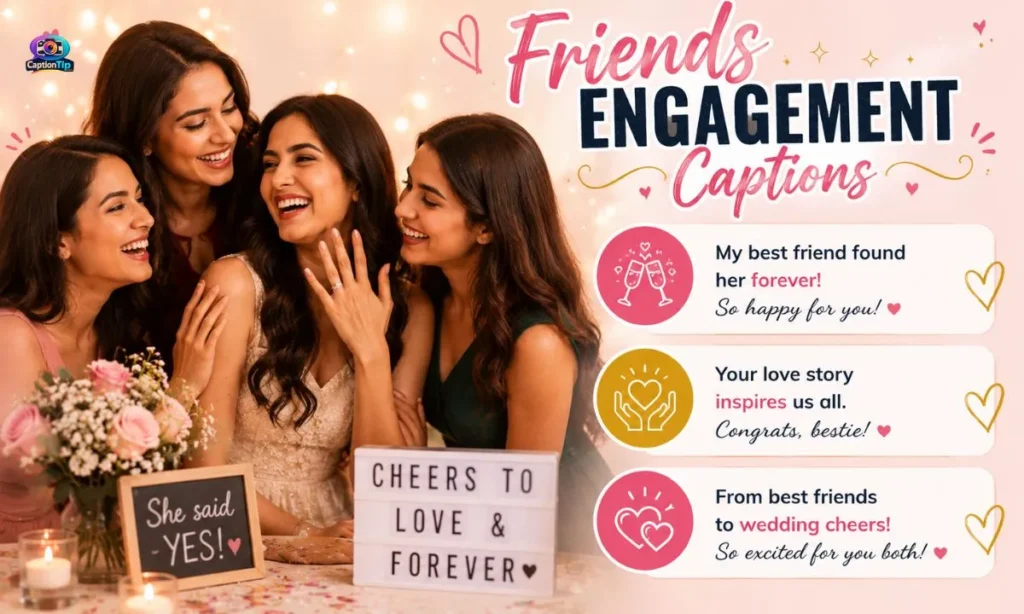 Friends Engagement Captions