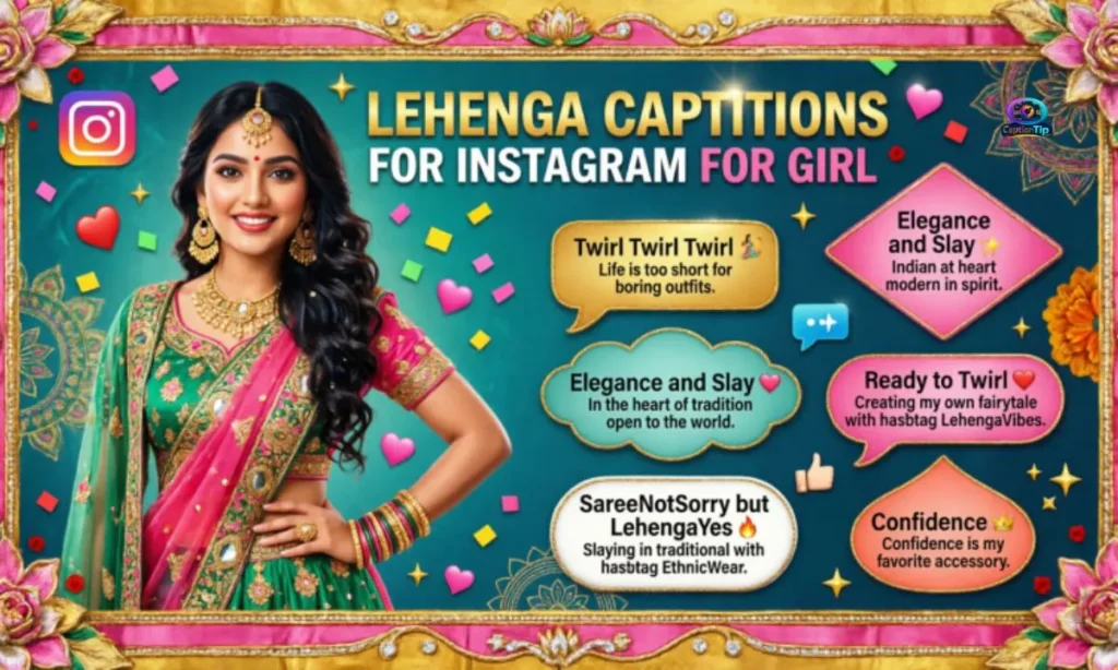 Lehenga-Captions-for-Instagram-for-Girl