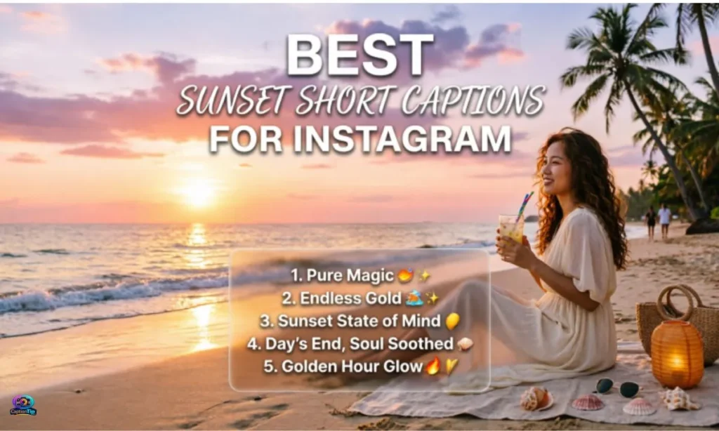 Sunset Short Captions for Instagram